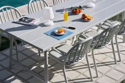 Table de jardin rectangulaire en aluminium gris clair 220x100x76cm Fred's - Fatboy