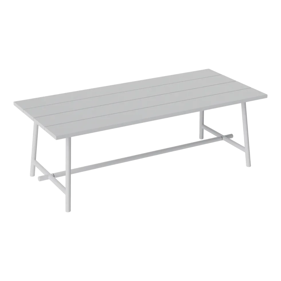 Table de jardin rectangulaire en aluminium gris clair 220x100x76cm Fred's - Fatboy