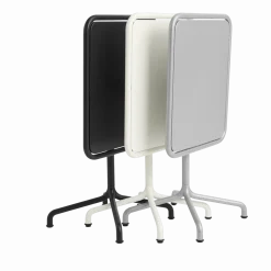 Table de jardin rectangulaire en aluminium laqué blanc cassé 60x70x74cm Deville - HAY