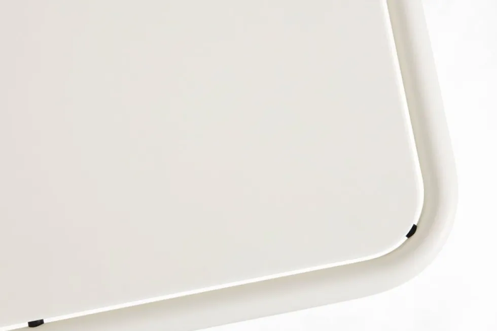Table de jardin rectangulaire en aluminium laqué blanc cassé 60x70x74cm Deville - HAY