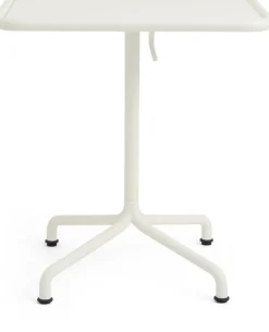 Table de jardin rectangulaire en aluminium laqué blanc cassé 60x70x74cm Deville - HAY