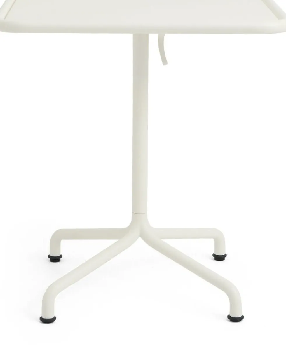 Table de jardin rectangulaire en aluminium laqué blanc cassé 60x70x74cm Deville - HAY