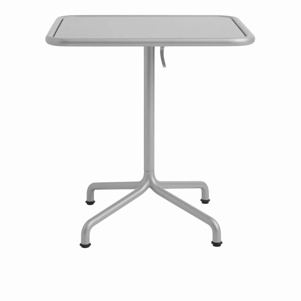 Table de jardin rectangulaire en aluminium laqué gris argenté 60x70x74cm Deville - HAY