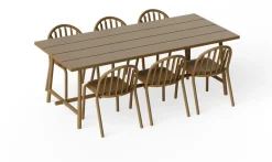 Table de jardin rectangulaire en aluminium mocha 220x100x76cm Fred's - Fatboy