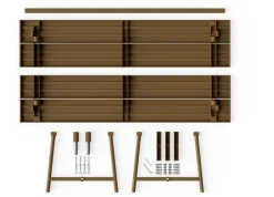 Table de jardin rectangulaire en aluminium mocha 220x100x76cm Fred's - Fatboy