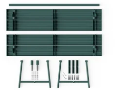 Table de jardin rectangulaire en aluminium sauge foncé 220x100x76cm Fred's - Fatboy