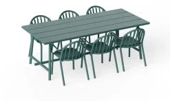 Table de jardin rectangulaire en aluminium sauge foncé 220x100x76cm Fred's - Fatboy