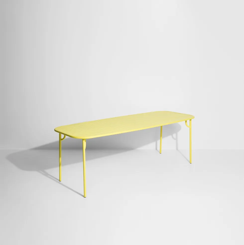 Table de jardin rectangulaire jaune 220 cm Week-End - Petite Friture