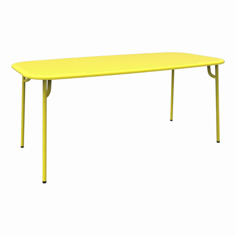Table de jardin rectangulaire jaune 180 cm Week-End - Petite Friture
