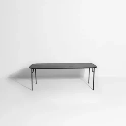 Table de jardin rectangulaire noire 220 cm Week-End - Petite Friture