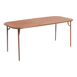 Table de jardin rectangulaire terracotta 180 cm Week end - Petite friture