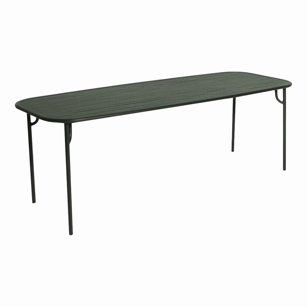 Table de jardin rectangulaire vert bouteille 220 cm Week end - Petite friture