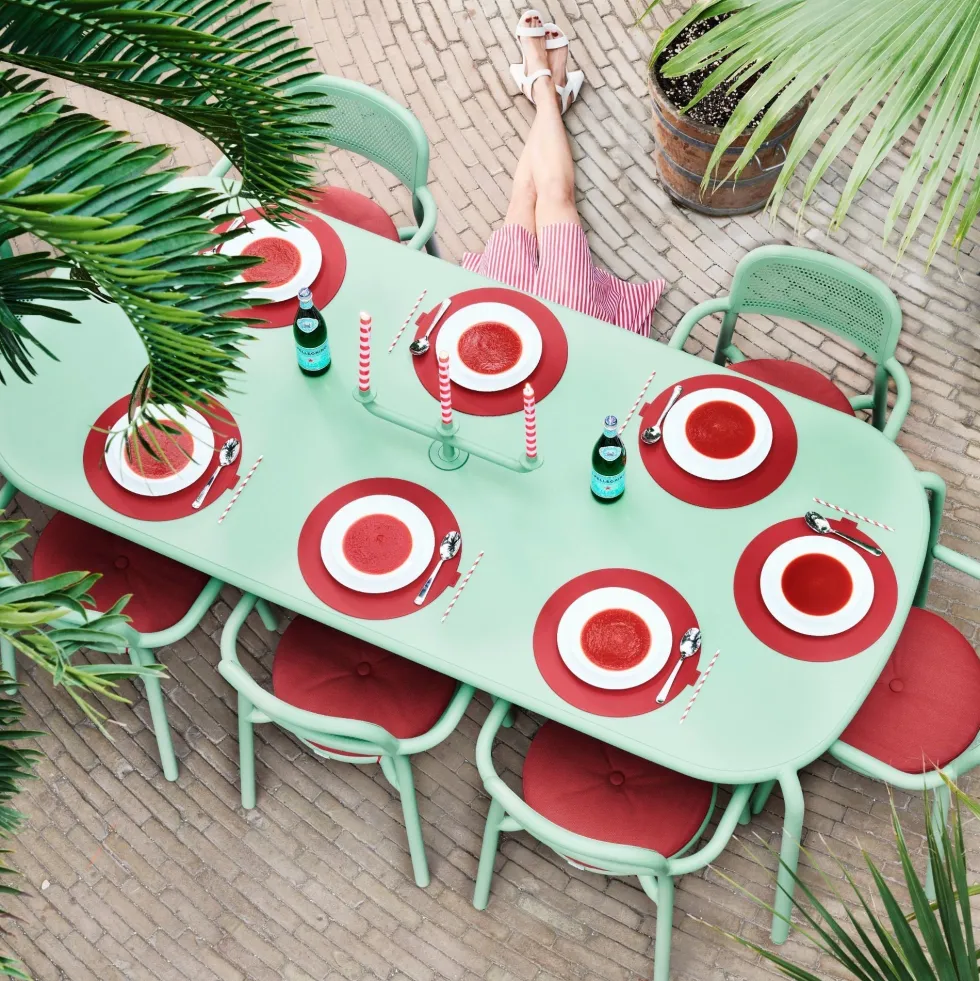 Table de jardin rectangulaire verte Toni Tablo - Fatboy