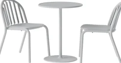 Table de jardin ronde en aluminium gris clair 60x76cm Fred's - Fatboy