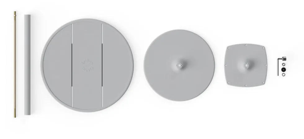 Table de jardin ronde en aluminium gris clair 60x76cm Fred's - Fatboy