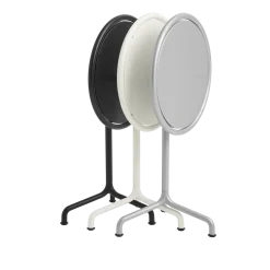 Table de jardin ronde en aluminium laqué blanc cassé 55x74cm Deville - HAY