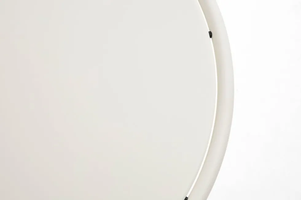 Table de jardin ronde en aluminium laqué blanc cassé 80x74cm Deville - HAY