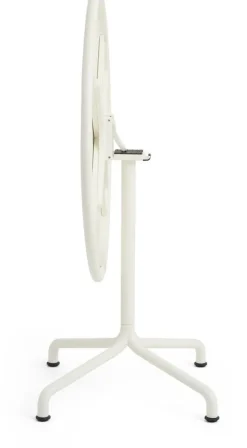 Table de jardin ronde en aluminium laqué blanc cassé 80x74cm Deville - HAY