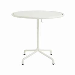 Table de jardin ronde en aluminium laqué blanc cassé 80x74cm Deville - HAY