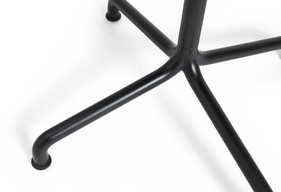 Table de jardin ronde en aluminium laqué gris anthracite 80x74cm Deville - HAY