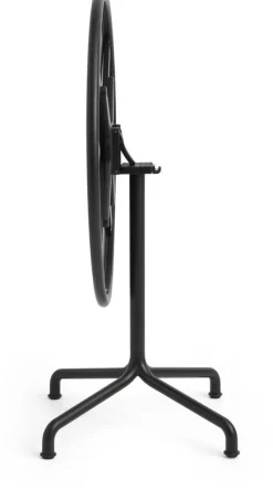 Table de jardin ronde en aluminium laqué gris anthracite 80x74cm Deville - HAY