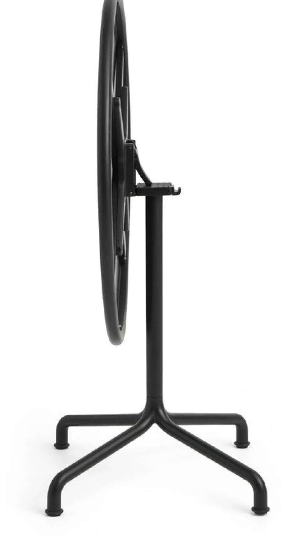 Table de jardin ronde en aluminium laqué gris anthracite 80x74cm Deville - HAY