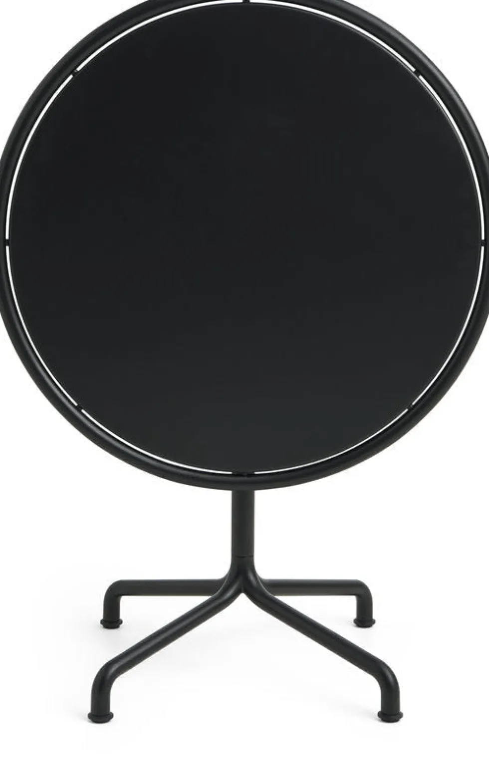 Table de jardin ronde en aluminium laqué gris anthracite 80x74cm Deville - HAY