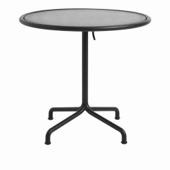 Table de jardin ronde en aluminium laqué gris anthracite 80x74cm Deville - HAY
