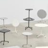 Table de jardin ronde en aluminium laqué gris anthracite 55x74cm Deville - HAY