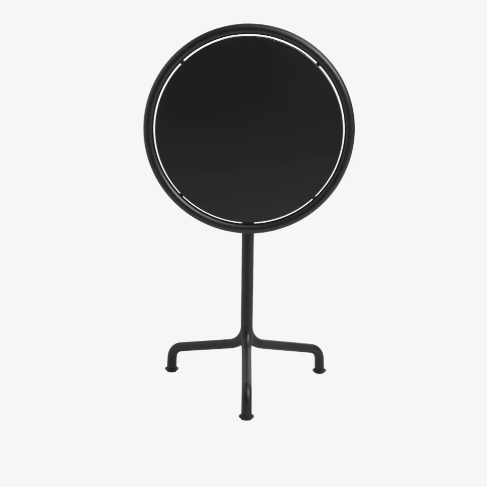 Table de jardin ronde en aluminium laqué gris anthracite 55x74cm Deville - HAY