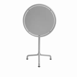 Table de jardin ronde en aluminium laqué gris argenté 55x74cm Deville - HAY