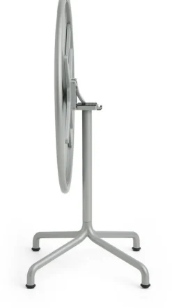 Table de jardin ronde en aluminium laqué gris argenté 80x74cm Deville - HAY