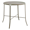 Table de jardin ronde en fer vert 75x74cm Aras - Nordal
