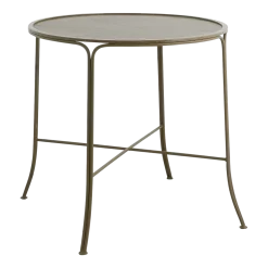 Table de jardin ronde en fer vert 75x74cm Aras - Nordal