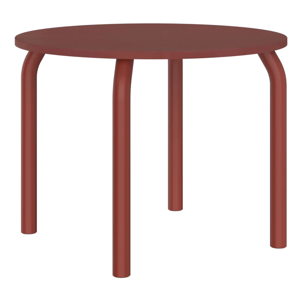 Table de salle à manger ronde en frêne rouge auburn 100cm Meko - noo.ma