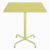 Table d'extérieur carrée en aluminium jaune citron avec pieds 70x74cm pico - Houe