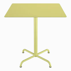 Table d'extérieur carrée en aluminium jaune citron avec pieds 70x74cm pico - Houe