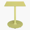 Table d'extérieur carrée en aluminium jaune citron 60x74cm pico - Houe