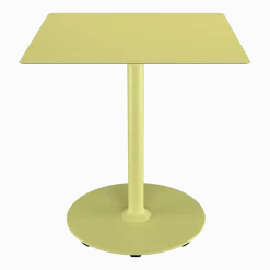 Table d'extérieur carrée en aluminium jaune citron 70x74cm pico - Houe