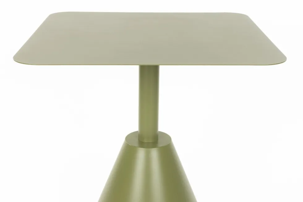 Table d'extérieur carrée en métal vert 70 x 70 x 76 cm Axis - The Cool Republic