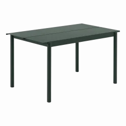 Table d'extérieur en acier vert foncé 140 x 75 cm Linear - Muuto