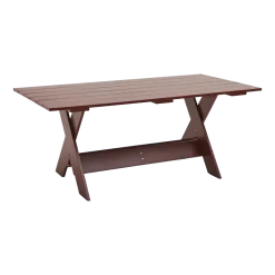 Table d'extérieur en pin laqué à l'eau bordeaux 180 cm Crate - Hay
