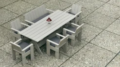 Table d'extérieur en pin laqué à l'eau 230 cm Crate - Hay