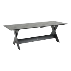 Table d'extérieur en pin laqué à l'eau noir 230 cm Crate - Hay