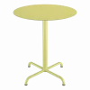Table d'extérieur ronde en aluminium beige avec pieds 64x74cm pico - Houe