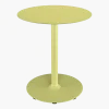 Table d'extérieur ronde en aluminium jaune citron 64x74cm pico - Houe