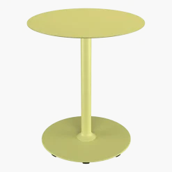Table d'extérieur ronde en aluminium jaune citron 64x74cm pico - Houe