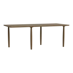 Table à dîner en chêne fumé clair 95 x 200 cm Oku - NORR11