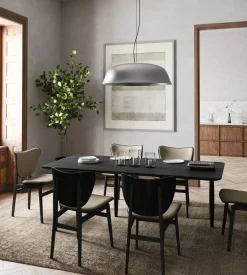 Table à dîner en chêne noir 95 x 200 cm Oku - NORR11