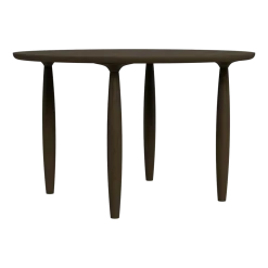 Table à dîner ronde en chêne fumé 120 cm Oku - NORR11